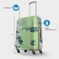 Skybags Trooper Set of 3 (S+M+L) Printed Hard Case Trolley Bags, Green