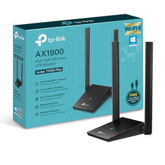 TP-Link AX1800 Wi-Fi 6 Dual Antennas High Gain Wireless USB 3.0 Adapter, Dual-Band, Auto Driver, MU-MIMO, Low- Latency, 1-Meter Cable, Supports Windows 10/11, Highly Secure WPA3 (Archer TX20U Plus)