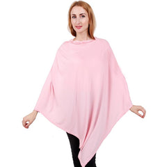 MOMISY Car Seat Canopy Nursing Scarf Poncho Multi-Use Cover, Shopping Cart Cover, Stroller Cover, Infinity Scarf 360° Privacy Breastfeeding Protection, Baby Shower (Light Pink)
