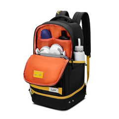 Skybags Namma 16.5" Compatible Laptop Backpack 40L | 2 Compartments with Quick-Access Front Pocket & Rain Cover | Tablet Sleeve & Side Bottle Pocket | CSK Travel Backpack for Men & Women (Black)
