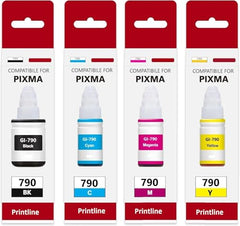 790 Compatible Refill Ink for Canon Pixma G2010,G2000,G1010,G3010,G3000,G4010,G4000 Printer-Compatible Ink Bottle for Canon 790 Ink (70gm x 4 Color) Ink Bottle Set Multi-Color Pack 554215