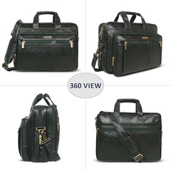 Zipline Laptop bags for men office use | Synthetic Leather laptop bag for Man women, 15.6" compatible Laptop, Macbook, Macbook Pro Messenger Bags for Men & Women (1-Brown Bag)
