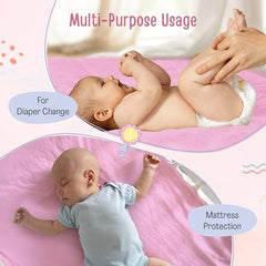 LuvLap Instadry Waterproof Baby Dry Sheet, Small Size 50x70 cm, Extra Absorbent Quick Dry Sheet for New Born,Toddler, Anti-Piling Fleece for Baby, Bed Protector, Pack of 2, Maroon & Navy Blue