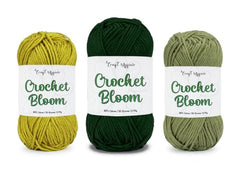 Craft Affair | Crochet Bloom Cotton Yarn 8ply (Each Color 2mm, 77Meter, 50Gram) 100% Pure Cotton | for Knitting Yarn | Craft & DIY Project: Grey, Pink, Off White