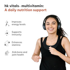 hk vitals Omega 3, 60 Fish Oil Capsules + Multivitamin, 60 Tablets | 1000mg Omega 3 with 180mg EPA and 120mg DHA | For Brain, Heart, and Joints Health