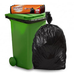 Amazon Brand - Presto! Garbage Bags | XXXL | 30 Count | 10 Bags x 3 Rolls | 42 x 48 In | For Dry & Wet Waste | Black