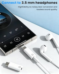 Verilux® 2 in 1 Audio Adapter USB C and Light to 3.5mm Jack Converter