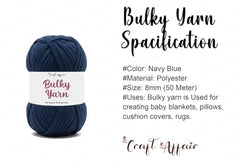 Craft Affair | Bulky Yarn/Blanket Yarn (8mm, 50 Meter, 100 Gram) | Chenille Yarn | for Craft Project: Blood Red