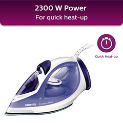 Philips Speed Pro DST3030/70 Steam iron, Green | 2400W, 40g/min Steam, 180g Steam Boost Ceramic Soleplate, Auto Shut-off, Drip Stop Technology, Large 300ml Water Tank