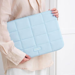 Linpr Puffy Laptop Sleeve 15-16 Inch, Laptop Carrying Case, Matte Blue