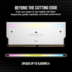 CORSAIR Dominator Titanium RGB DDR5 64GB (2x32GB) DDR5 Up to 6000MHz CL30 AMD EXPO Intel XMP iCUE Compatible Computer Memory – Grey (CMP64GX5M2B6000Z30)