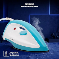 Intex Glidex Ease Dry Iron 1000W | Non-Stick Soleplate | Adjustable Temperature Control | Shock Proof Lightweight Dry Iron | Thermal Protection | Fast & Smooth Ironing for Home Use | 2 Year Warranty