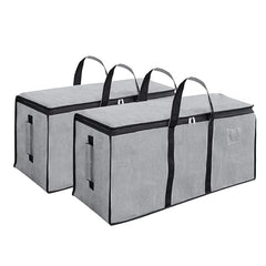 Storite Jumbo Super-Size 81 L Canvas Moisture Proof Heavy Duty Storage Bag | for Toys/Stationery/Blankets/Clothes/Moving Bags MultiPurpose With Strong Reinforced Handles Rectangular Cream (87x26x36 cm)