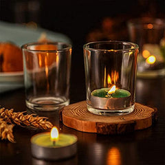 The Purple Tree Rose Gold Mercury Votive Tealight Candle Holders for Diwali and Christmas (Pack of 6) - Corporate Gifts, Home Decor, Decoration - Glass