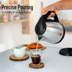 CELLO Lifestyle Electric Kettle 1.5L and Sippa Bottle 500 ml Combo Black | Double Wall, Auto-Shut Off Protection, Easy Grip Cool Touch Handle | Stainless Steel Electric Kettle For Boiling Hot Water