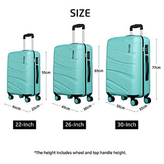 Safari 3Pc Polycarbonate Persia Set-55+65+77 Cms Small, Medium & Large Size (Cabin & Check-in) 8 Wheels Luggage/Speed_Wheel Suitcase/Trolleys (Pearl Blue)