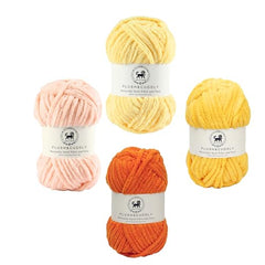 NESTNHAVEN , Plush & Cuddly Sets 2.0 , Chenille Yarn Supersoft Hand Knitting Wool Ball, set of 4 , 400 grams (1 Ball/100 Gram Each) Suitable for Craft, Babywear, Toys , Baby Blankets , 5 Bulky, Shades - NNHS 2.0 (Set 26 baby Pink , lilac , hot pink…