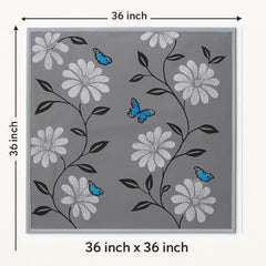 Homerz Premium Bed Server Food Mat Reversible Bed Server, Mattress Protector for Home | Food Mat for Kids, Size 36x36 inch, Double Side use Kitchen, Cupboard, Drawer, Wardrobe (Brown Lotus New)