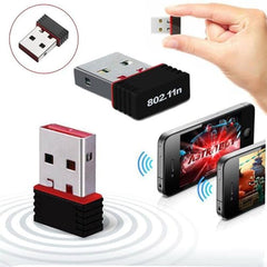MLD 300Mbps USB WiFi Adapter, Wireless LAN Network Card Adapter Stick USB 2.0 Dongle for Desktop Laptop PC Windows 10 8 7 XP MAC OS MWA-101 (Plug-and-Play for Windows 10) -4Pcs