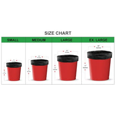 Newtone Garbage Bags | Large 24 x 32 Inches | 60 Bags (15 Bags X 4 Rolls) | Dustbin/Trash bin | Box Packing | (Black) - Perforated Box for Easy Dispensing