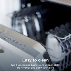 Ninja Foodi Dual Zone Air Fryer AF300IN| 7.6L Dual Drawer Air Fryer| Max Crisp 240°C| 6 Cooking Functions – Air Fry, Roast, Bake, Reheat & Dehydrate| Variable Airflow 1200–2600 RPM|PTFE/PFOA/PFASFree