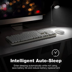 MOFII Wireless Keyboard and Mouse Combo, Full Size, 2.4GHz, Windows, Purple