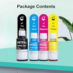 ONLYU GT 53XL Refill Ink Set for Smart Tank Series 115, 310, 410, 500, 515, 580, 670, 720, 790 and GT5810 Printers (GT53xl/GT52 Set)