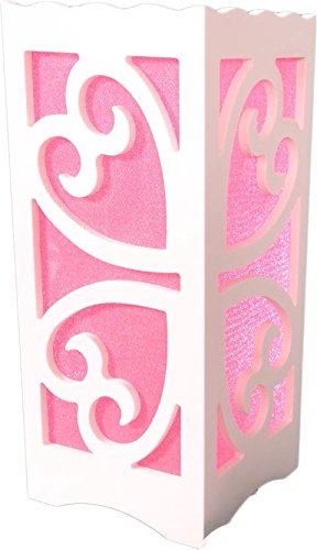 SYGA Heart Shape Flower Design Table Lamp (25 x 10 x 10, White)