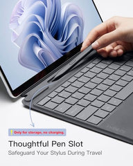 Inateck Surface Pro 11 Keyboard, Surface Pro Keyboard Compatible with Surface Pro 11/10/9/8/X, 7-Color Backlit, Slim Design, Quiet Typing, Touchpad Support, KB05111