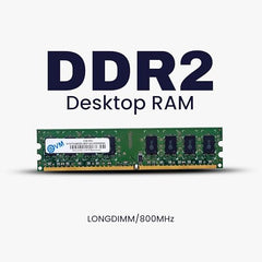 EVM 2GB DDR2 Desktop RAM Memory | 800MHz | PC2-6400 | Long-DIMM | 240-Pin | CL5 | 1.8V Low Voltage | Single Channel | Intel & AMD Compatible | Stable Performance | 10 Year Warranty (EVMT2G8000U86P)