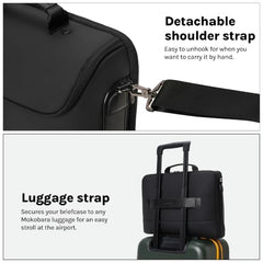 MOKOBARA Transit Briefcase 15.6 Inch Laptop Bag 15L Office Use Black