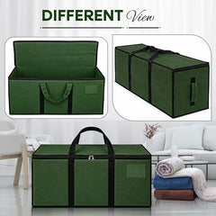 Storite Jumbo Super-Size 81 L Canvas Moisture Proof Heavy Duty Storage Bag | for Toys/Stationery/Blankets/Clothes/Moving Bags MultiPurpose With Strong Reinforced Handles Rectangular Cream (87x26x36 cm)