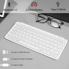 Keychron B1 Pro Ultra-Slim ZMK/Launcher Wireless Bluetooth 2.4 GHz/Wired Connection Keyboard for Mac Windows Linux - Gray