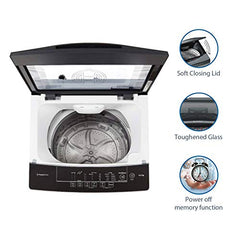 Bosch 7 kg 5 Star Fully Automatic Top Load Washing Machine,PowerWave Wash,Inbuilt Dual Lint Filter, Stainless Steel VarioDrum with 5 fin Pulsator, Water Save, Flex Drain, Dark Grey (WOE70AH0IN)