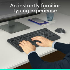 Logitech MK540 Advanced Wireless Keyboard and Mouse Combo for Windows, 2.4 GHz Unifying USB-Receiver, Multimedia Hotkeys, 3-Year Battery Life, for PC, Laptop - Black