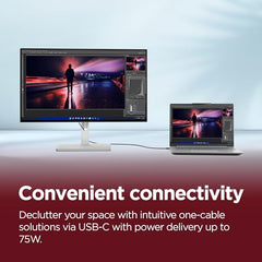 Lenovo L27-4C| 27 Inch (68.58 cm) Ultraslim Monitor, FHD 1920x1080, IPS, 144Hz, 99% sRGB, 1ms, 2x3W Speakers, Dual HDMI, Display Port, Audio Port, AMD FreeSync,Eyesafe, Bezel-Less, VESA Mount, Grey
