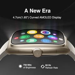 Titan Evolution Smartwatch Comes with 1.85” AMOLED Display with 390 * 450 Pixel Resolution|SingleSync BT Calling|AI Voice Assistant|100+ Sports Modes and Watchfaces|Upto 7 Day Battery|IP68