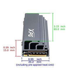 XPG ADATA GAMMIX S70 Blade M.2 NVME 1TB PCIe Gen4x4 2280 Internal Solid State Drive/SSD, Read/Write Speed Up to 7,400/6800 MB/s - (AGAMMIXS70B-1T-CS) Compatible with PC, Laptop and Play Station 5