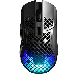 SteelSeries Aerox 3 Wireless Gen 2 - Ultralight 68g Gaming Mouse, 4K Polling, 26K DPI Optical Sensor, 200 Hours Battery Life, IP54, 80 Million Clicks, RGB, Pure PTFE Gliding Feet, Shadow