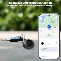 TECPHILE Wireless GPS Tag Tracker for Android, Bluetooth Tracker, Find My Hub App Compatible, Bluetooth Tracking up to 30m, Anti-Loss Alert, Loss Item Finder (Pack of 1)