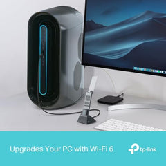 TP-Link AX1800 Wi-Fi 6 Dual Antennas High Gain Wireless USB 3.0 Adapter, Dual-Band, Auto Driver, MU-MIMO, Low- Latency, 1-Meter Cable, Supports Windows 10/11, Highly Secure WPA3 (Archer TX20U Plus)