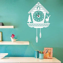SYGA Beautiful White Vintage Wall Clock Sticker