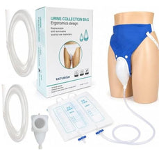 RATURISH Wearable Urine Collector for Women | Soft Silicone Reusable Leakproof Urine Collection Bag | Adjustable & Comfortable Fit | Portable Washable Female Urine Collector | Odour - Free 1L & 2L Bags | White/Grey/Blue | for Women