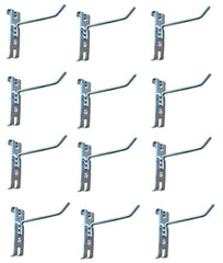 Q1 Beads 12 Pcs 4 inch Stainless Steel Gridwall Panel/Mesh/Jali/Grid Display Hook Hanger for Showroom, Mobile Shops,Supermarket Hanging in Garment & Grocery Shops etc.(Chrome) (4 inches)