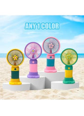 Portable Rechargeable Mini Fan | 400mAh USB Handheld Small Fan with 3 Speed Modes | Silent Personal Pocket Cooling Fan for Travel, Office Desk, Makeup, Kitchen, and Kids (Multicolor)
