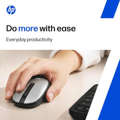 HP 240 Bluetooth Mouse/Ambidextrous; Compact Size; Portable Mouse/Red Optical Tracking/1600 dpi/3 Years Warranty/Pike Silver (43N04AA)