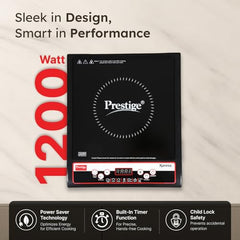 Prestige Xpress 1200W Induction Cooktop with Ceramic Plates, Black