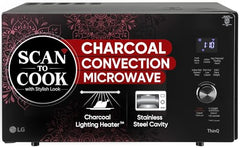 LG 28 L Scan-To-Cook Wi-Fi Enabled Charcoal Convection Microwave Oven (MJEN286UBW, Black, Beige Door, 301 Auto Cook Menu, Bar-be-queing at home, 30 Heart Healthy Recipes, Diet Fry & Multicook Tawa)
