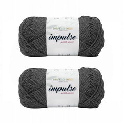 WOAFASHIONS - World of Arts Impulse Hand Knitting & Crochet Yarn, Premium Acrylic, 4 : Medium (Anchor Grey) (100gms / 3.5oz / 200mtr / 218yds)