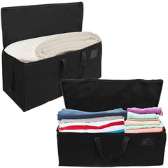 Storite Jumbo Super-Size 81 L Canvas Moisture Proof Heavy Duty Storage Bag | for Toys/Stationery/Blankets/Clothes/Moving Bags MultiPurpose With Strong Reinforced Handles Rectangular Cream (87x26x36 cm)